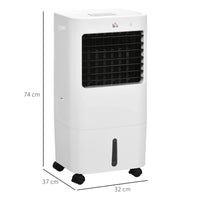 HOMCOM Climatizador de Ar Portátil Silencioso 65W