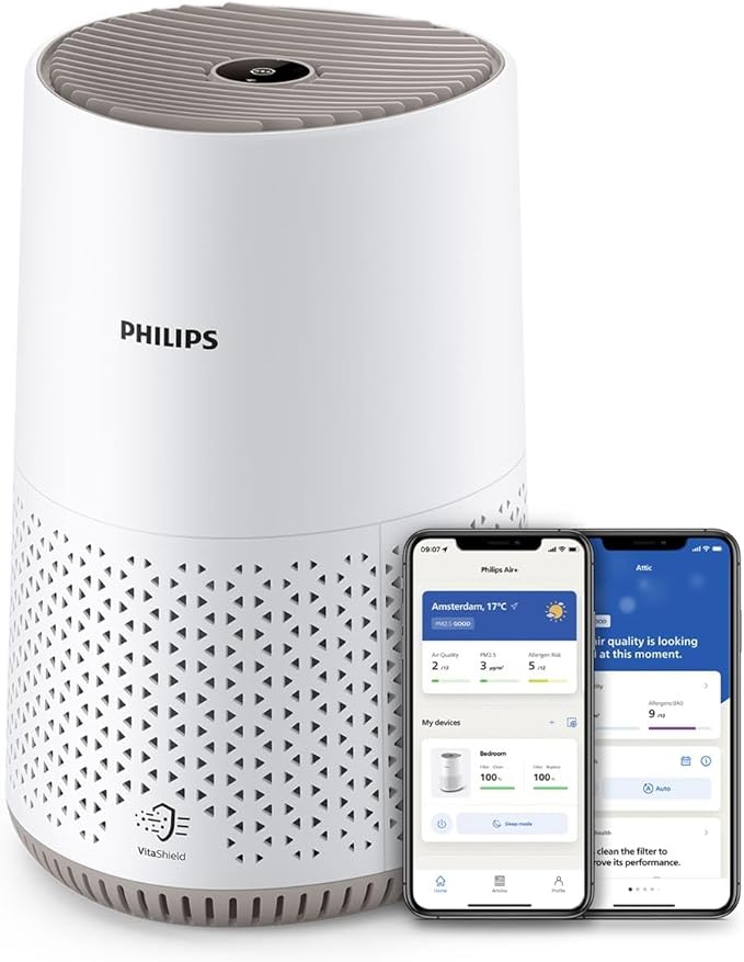 Philips Purificador de ar série 600, ultra silencioso e de baixo consumo, para alergias