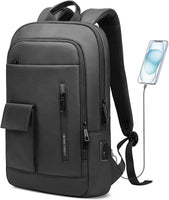 HEROIC KNIGHT Mochila para portátil de 15,6" e tablet de 12,9" com porta de carregamento USB, impermeável, leve e fina, capacidade de 8 L