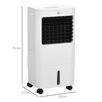 HOMCOM Climatizador de Ar Portátil Silencioso 65W