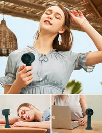 KENSUKA  mini ventilador de mão portátil,  com bateria recarregável com aromaterapia HA1.