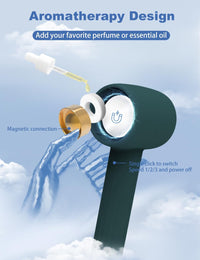 KENSUKA  mini ventilador de mão portátil,  com bateria recarregável com aromaterapia HA1.