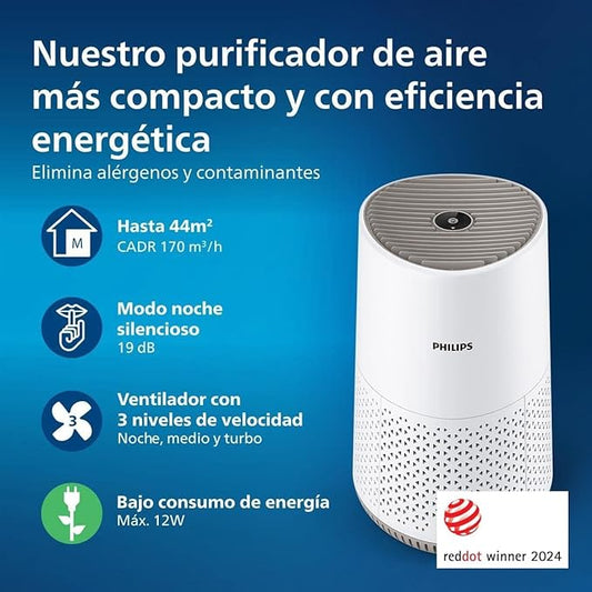 Philips Purificador de ar série 600, ultra silencioso e de baixo consumo, para alergias