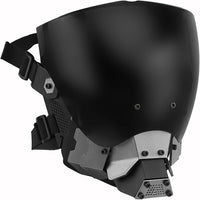 Marikito Capacete de máscara Cyberpunk para adultos, máscaras futuristas Techwear, Halloween, férias, festa, cosplay, acessórios de disfarce, preto, lente anti-embaciamento