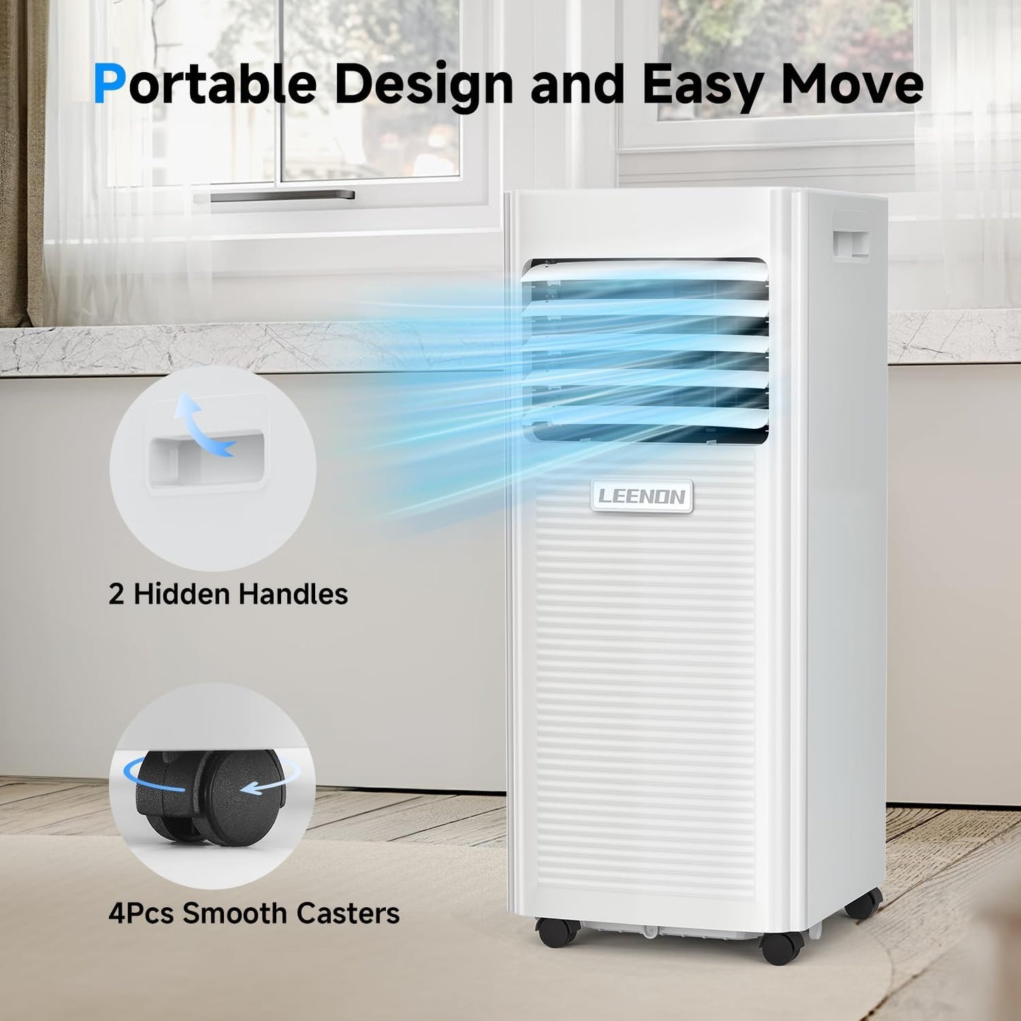 9000 BTU Ar condicionado portátil 3 em 1 ar condicionado desumidificador