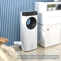 HOMCOM Climatizador 3 em 1 75W com 6 Velocidades Temporizador até 24H Depósito de 6,5 L