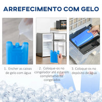 HOMCOM Climatizador Humidificador Refrigerador de Ar com Rodas Depósito de 12L Controlo Remoto 3 Modos de Velocidade Temporizador 12h e Ecrã LED Tátil