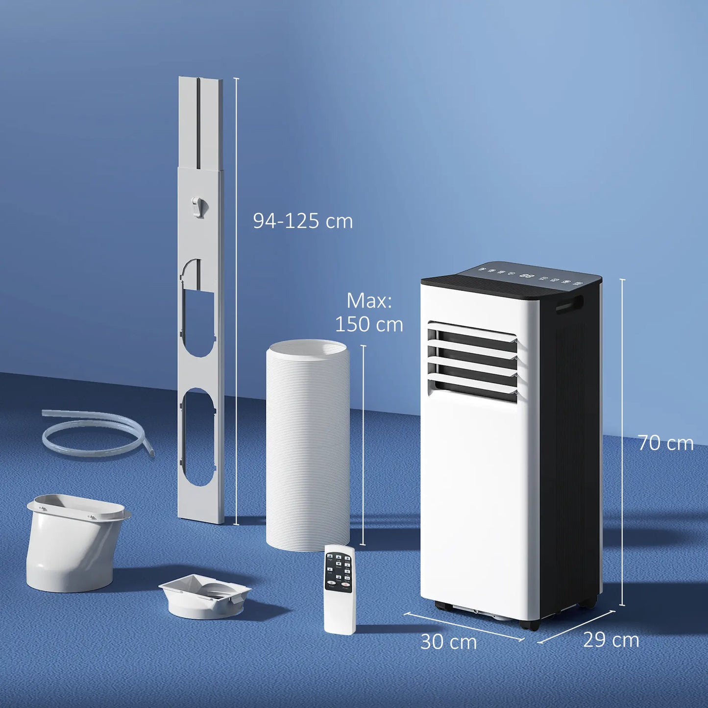 HOMCOM Ar Condicionado Portátil 3 em 1 9000 BTU
