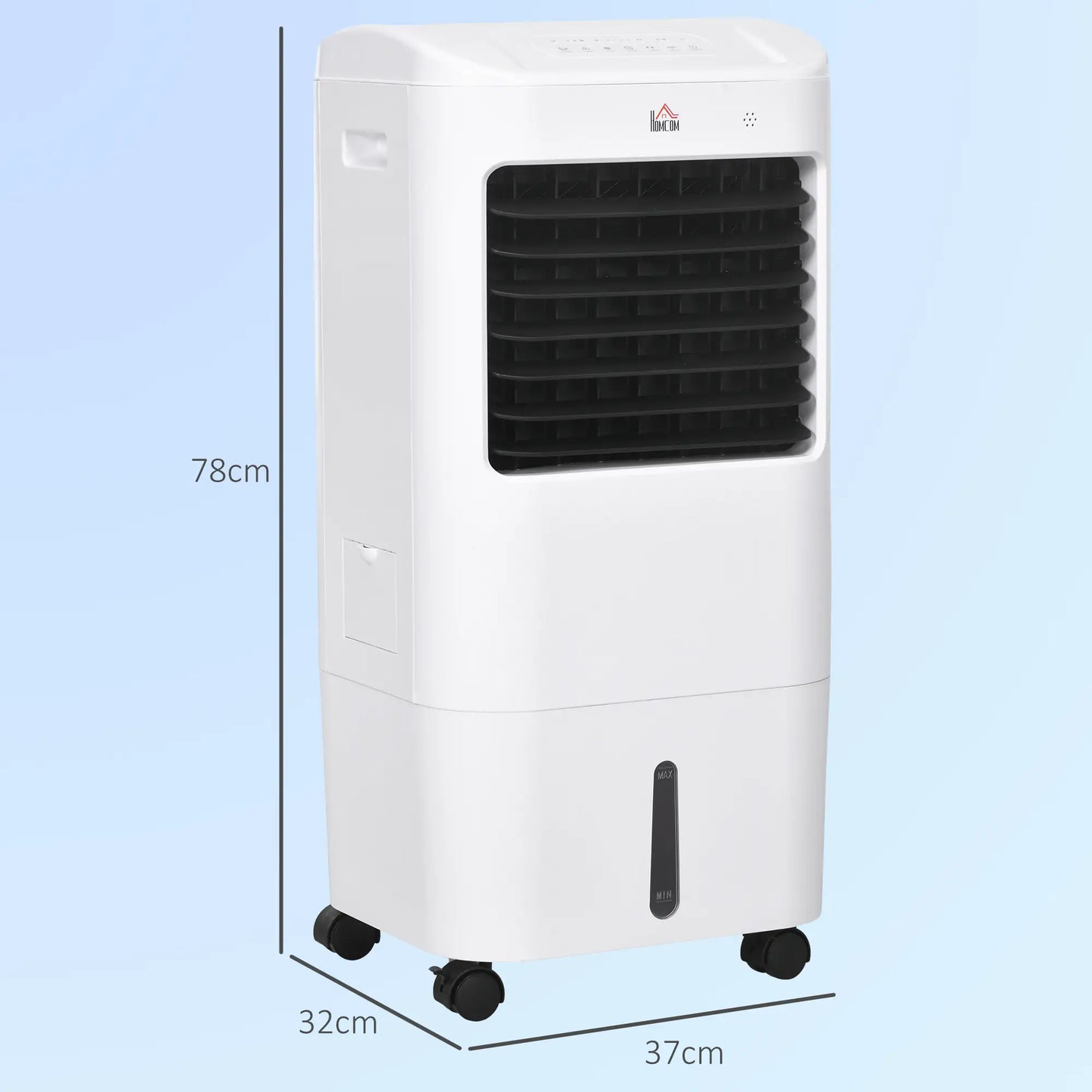 HOMCOM Climatizador Refrigerador de Ar Portátil 3 em 1 com 3 Velocidades Controlo Remoto Temporizador 7,5h Ecrã LED